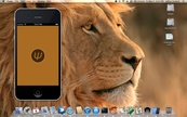 Lion desktop with Gamut example app in iOS Simulator