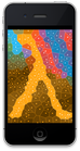 iPhone with yellow voronoi lambda