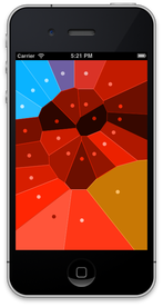 iOS Simulator running Voronoi app